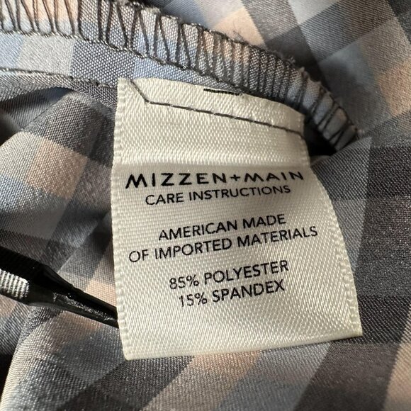 Mizzen Main Shirt Men Size XXL Plaid Trim Fit Long Sleeve Made in USA Leeward - Picture 7 of 9